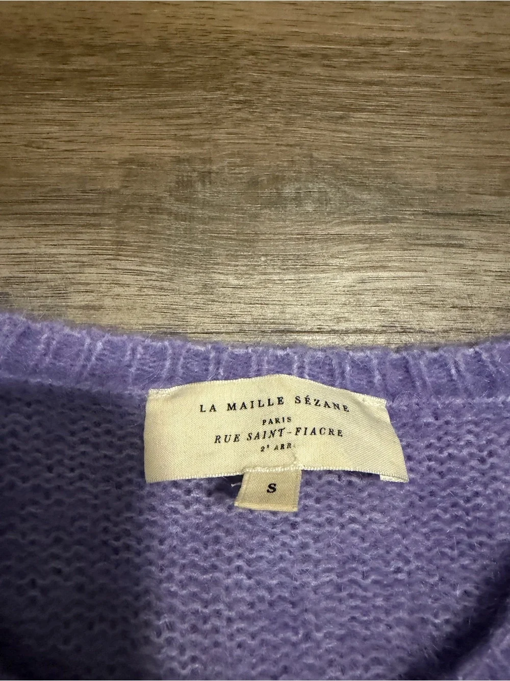 Sezane La Maille Paris Kid Mohair Wool Cardigan Sweater Knit Size Women’s Small